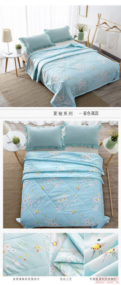 【全棉夏被空调被纯棉夏凉春秋被芯单双人薄被子礼品团购厂家直销X-2053】崇川区胡蝶兰家用纺织品厂 - 产品库